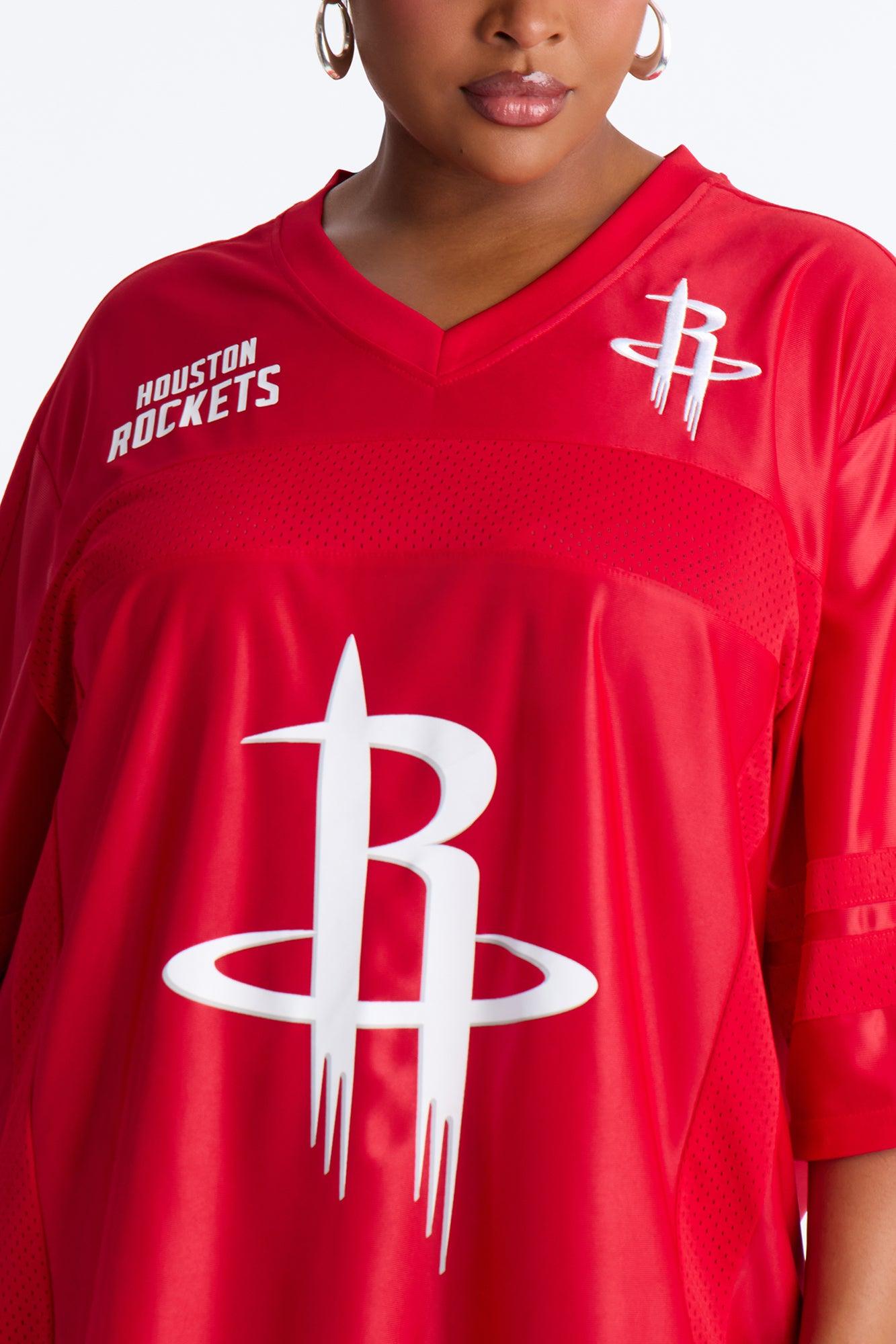 NBA Rockets Oversized Mesh Tee - Red Female Product Image