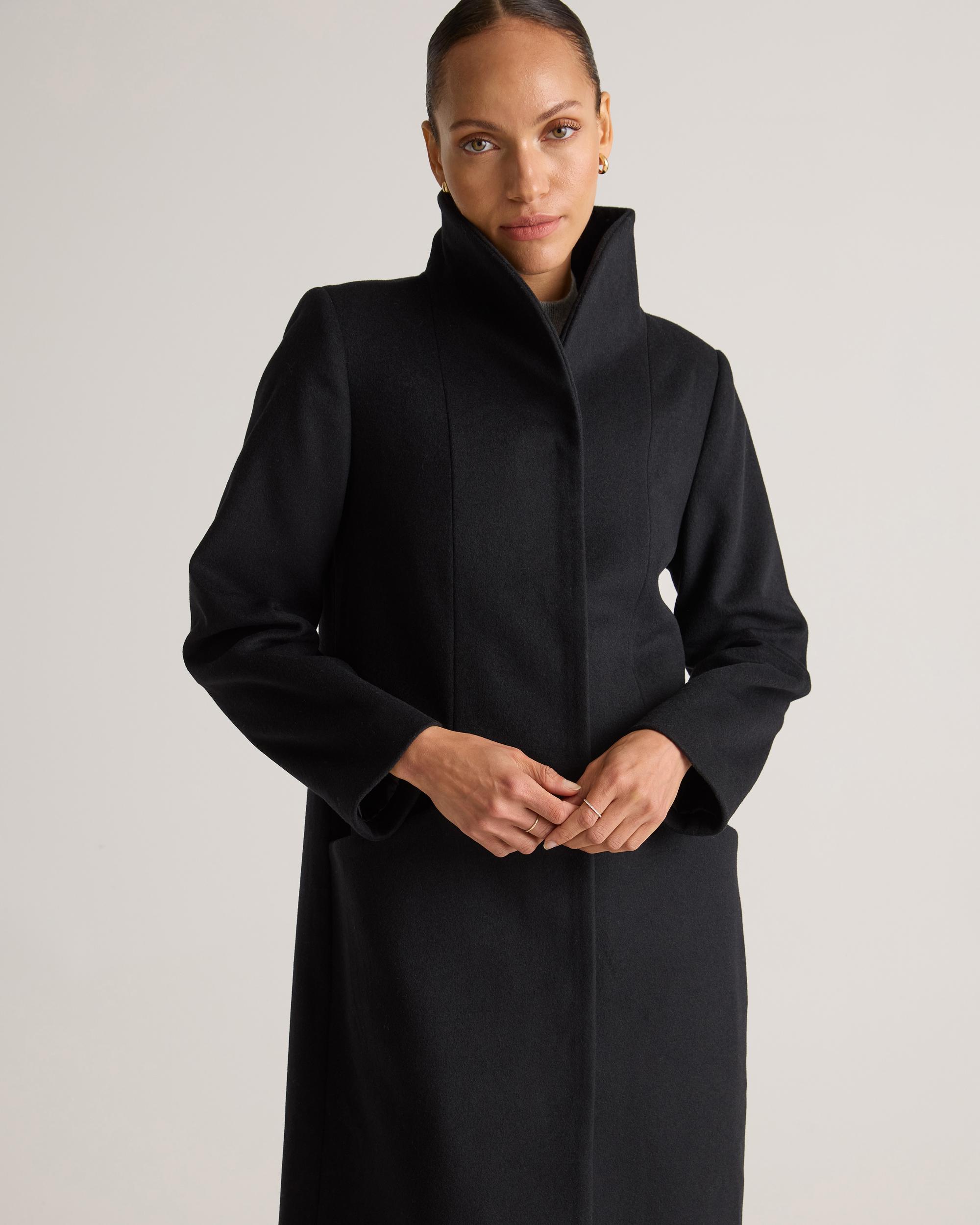 Quince | Women's Italian Wool Long Cocoon Coat Wool/Nylon Product Image