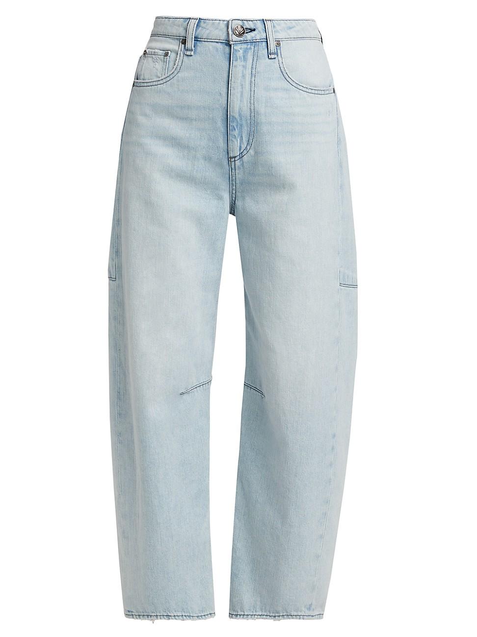 Womens Charlie High-Rise Barrel-Leg Jeans Product Image