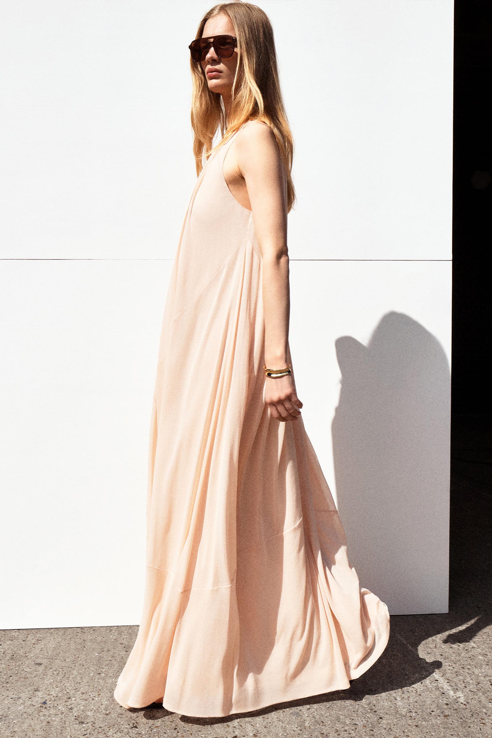 GATHERED HALTERNECK MAXI DRESS Product Image