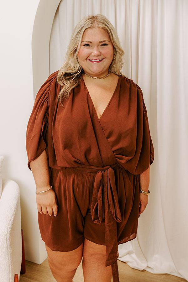 Martinis Please Chiffon Romper in Chocolate Curves Product Image