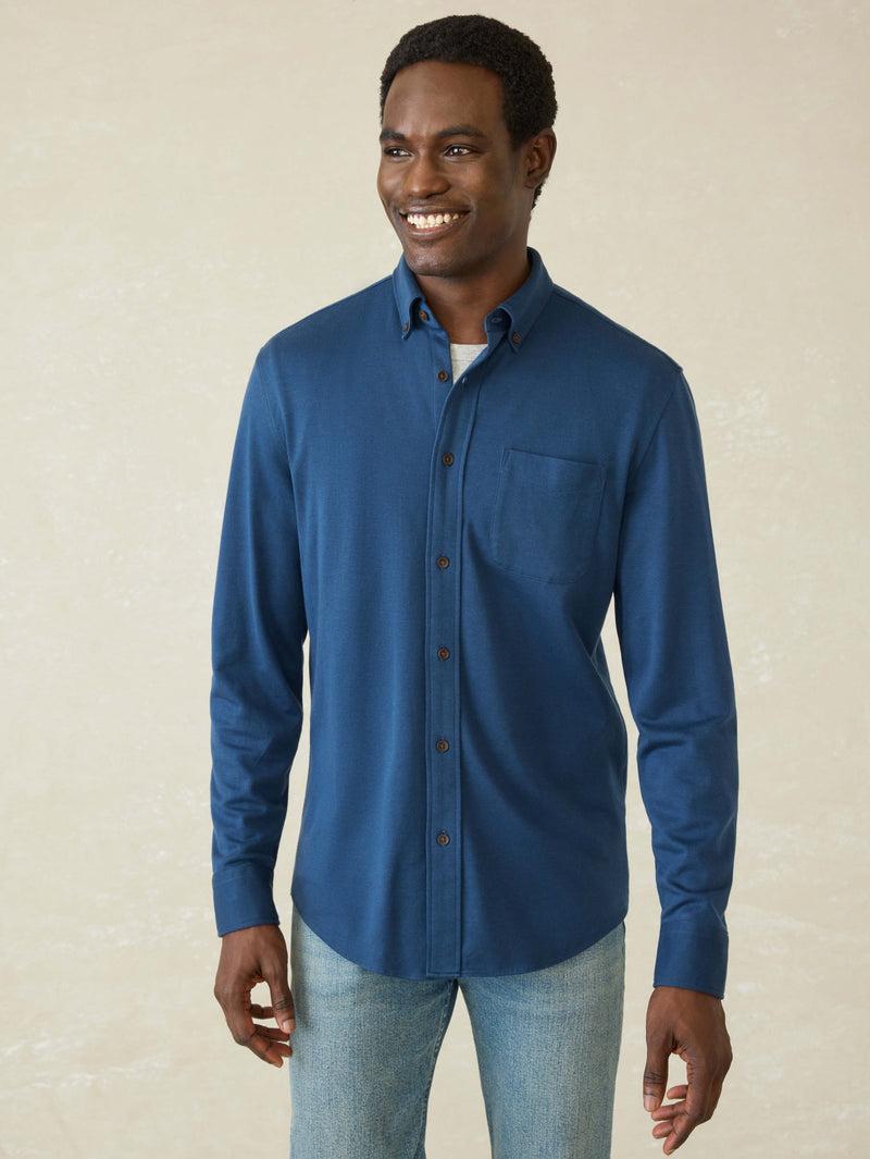 Coastline Knit Shirt - Blue Nights Product Image