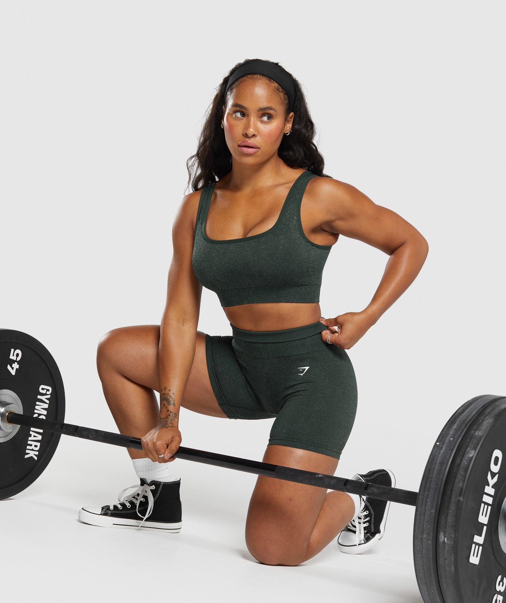 Gymshark Adapt Fleck Sports Bra - Victory Green/ Unit Green Female Product Image
