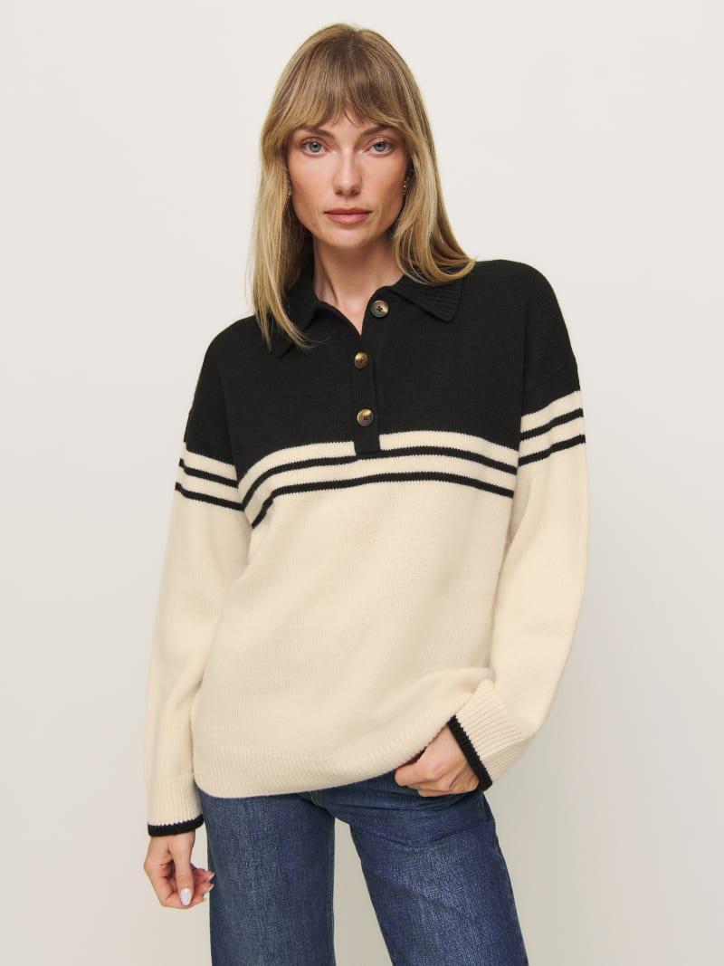Brooklyn Cashmere Polo Sweater Product Image