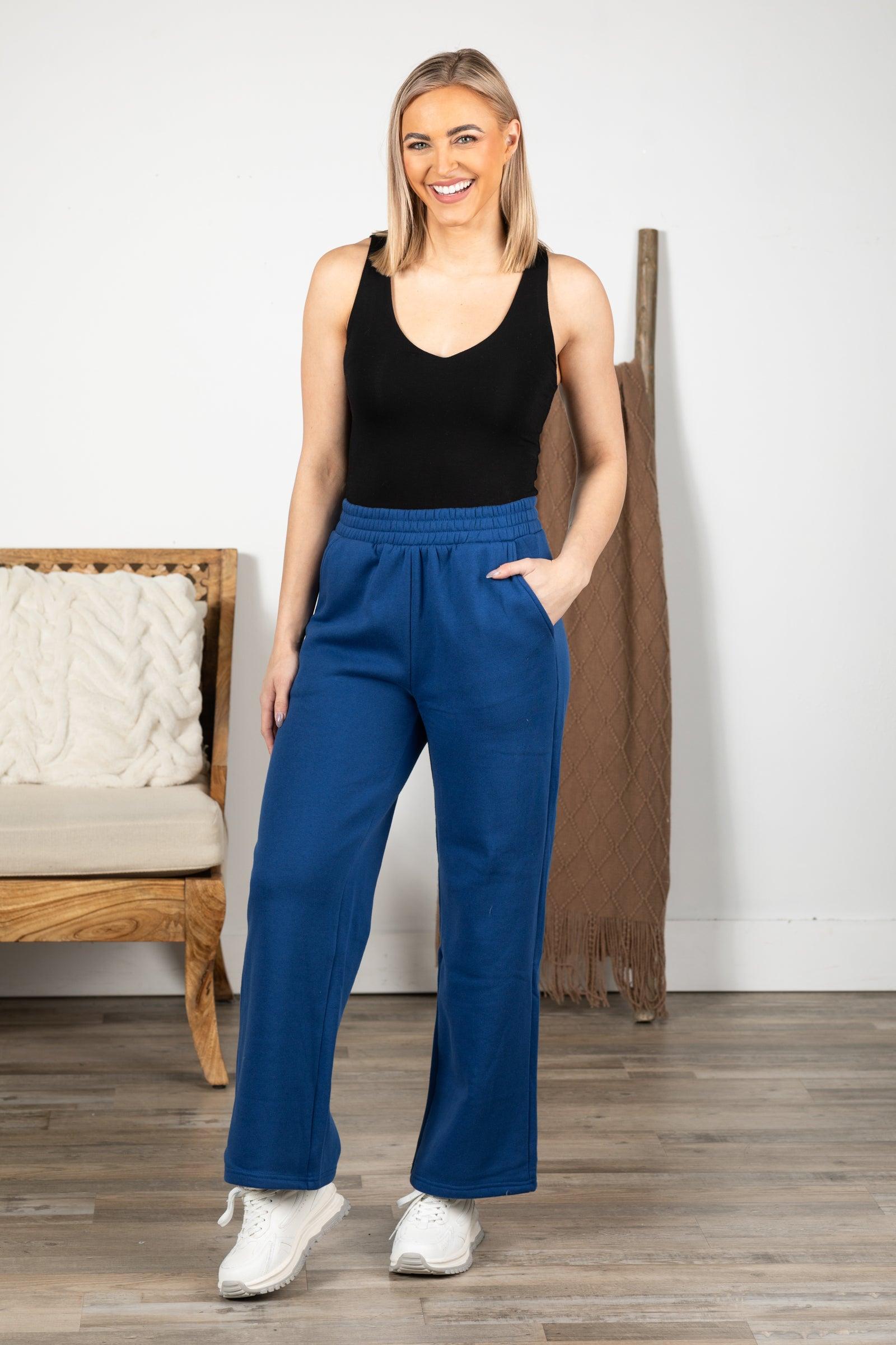 Fleece Drawstring Pants With Pockets Product Image