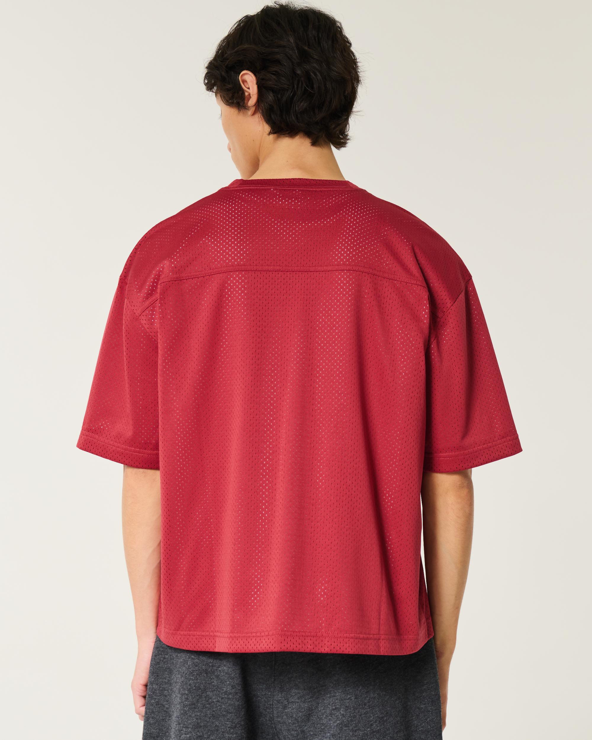 Boxy Crop Mesh Graphic Jersey Product Image