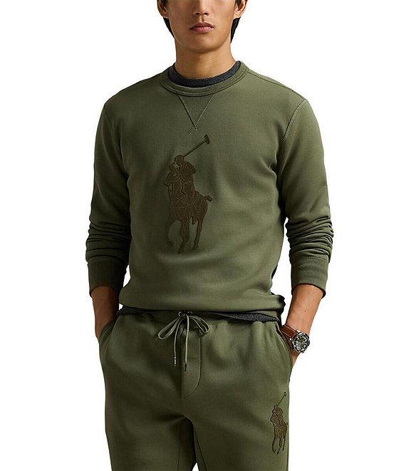 Polo Ralph Lauren Leather-Pony Double-Knit Sweatshirt Product Image
