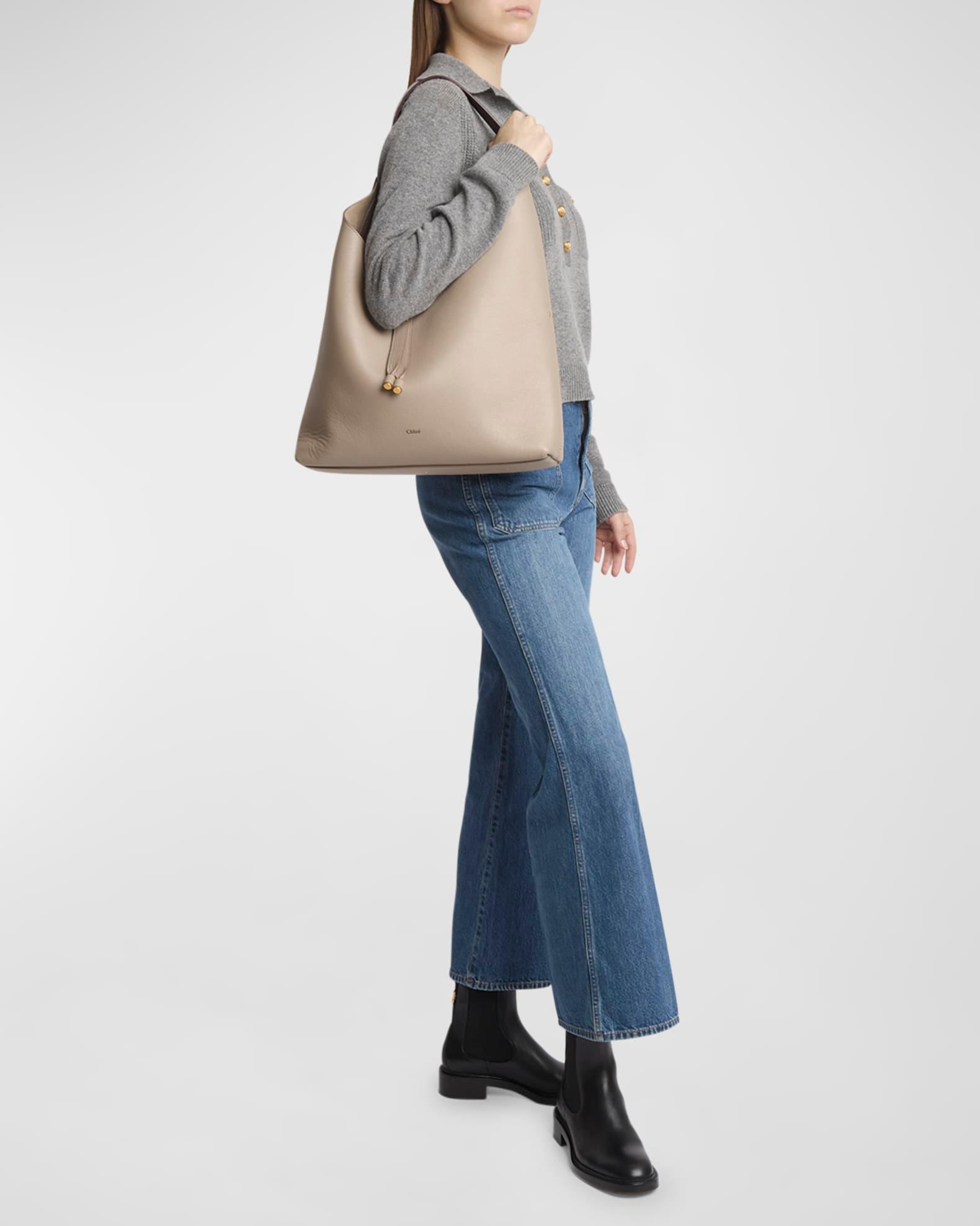 Marcie Hobo Bag in Grained Leather Product Image