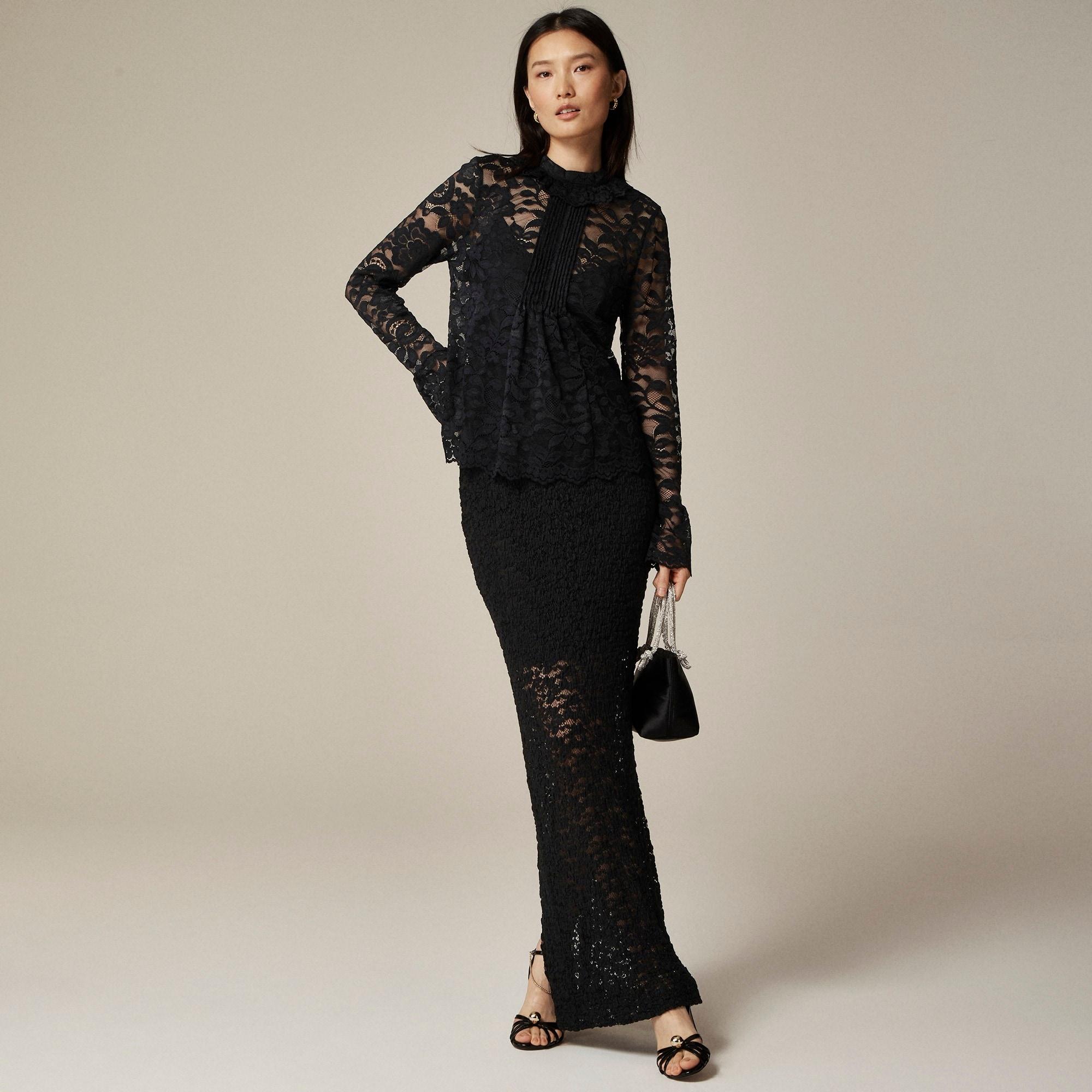 Lace mockneck top Product Image