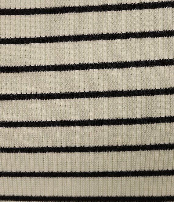 Every Square Neck Sleeveless Knit Stripe Midi Dress Product Image