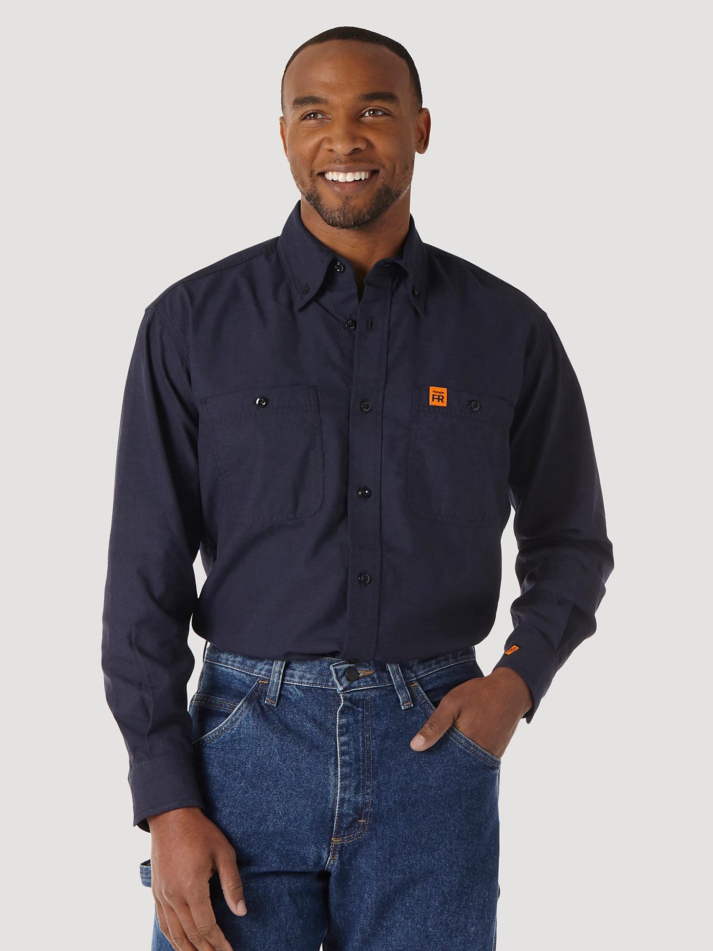 Wrangler® FR Flame-Resistant Riggs Twill Solid Work Shirt | Men's SHIRTS | Wrangler® Product Image