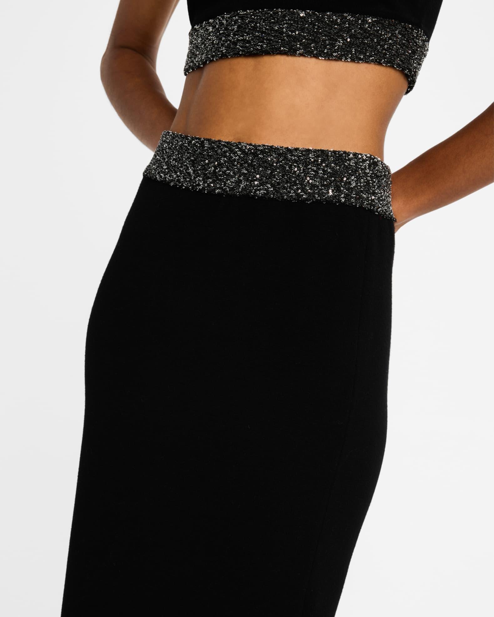 Jane Embellished Knit Midi Skirt Product Image