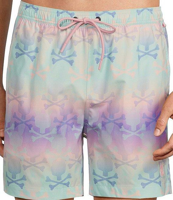 Psycho Bunny Forster Bunny Print 5 3/4#double; Swim Trunks Product Image