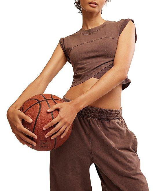 FP Movement Hot Shot Crossover Crew Neck Cropped Muscle Tee & High-Rise Waist Pant Coordinating Set Product Image