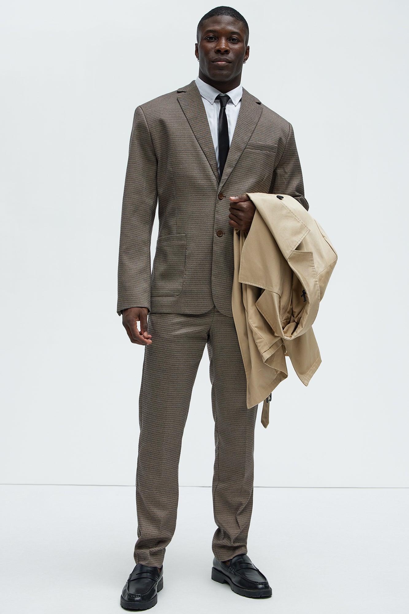 Inoa Houndstooth Blazer - Brown/combo Product Image