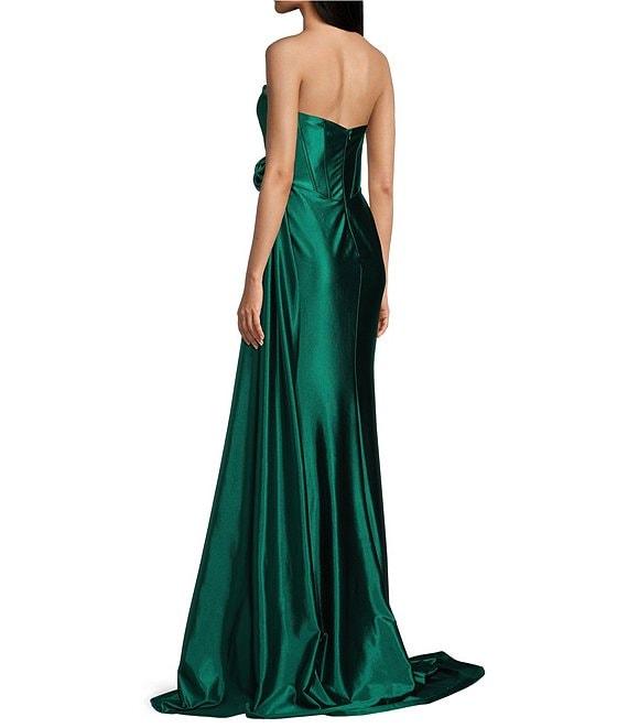 Jovani Strapless Corset Keyhole Side Sash Dress Product Image