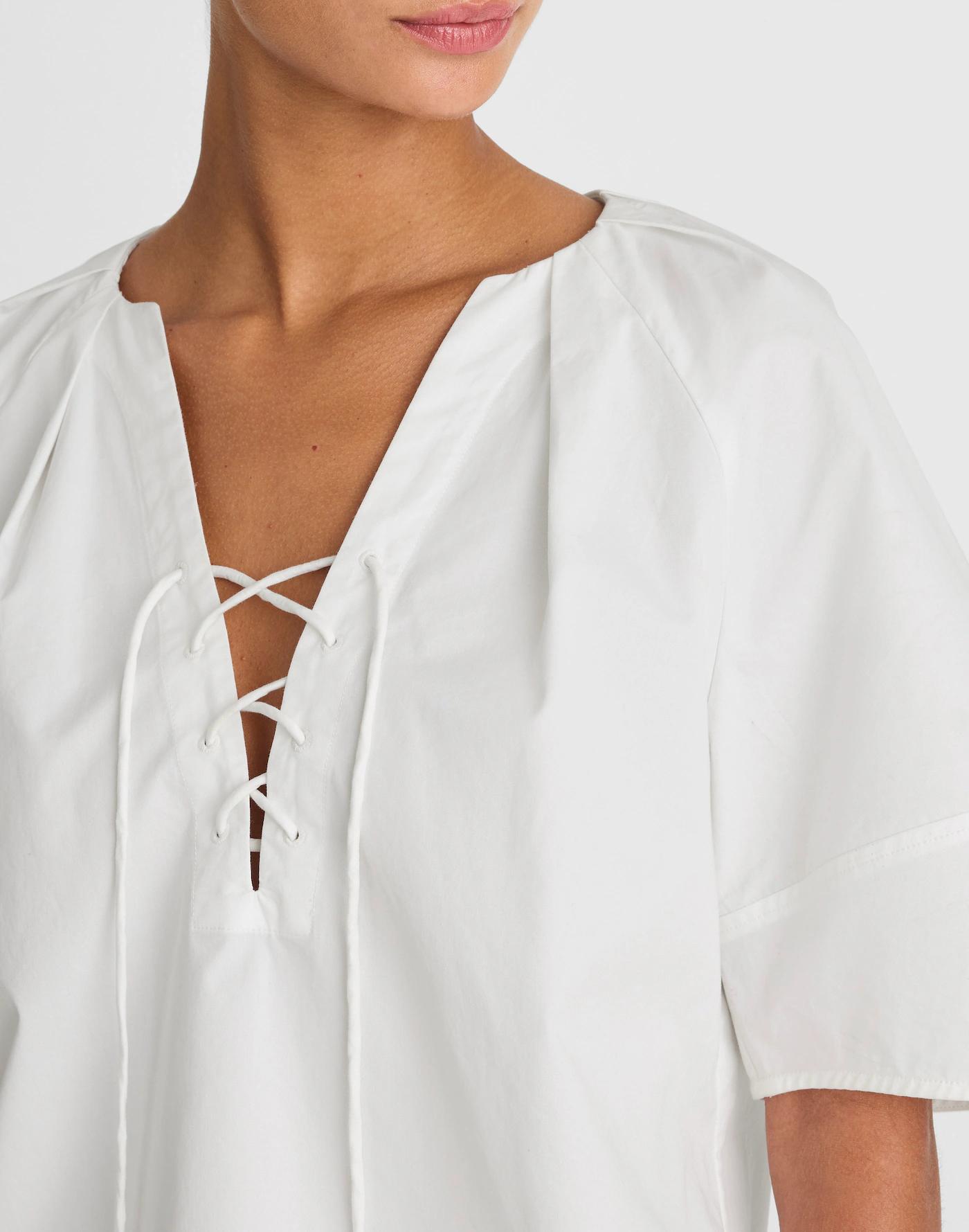 Poplin Lace-Up Top Product Image