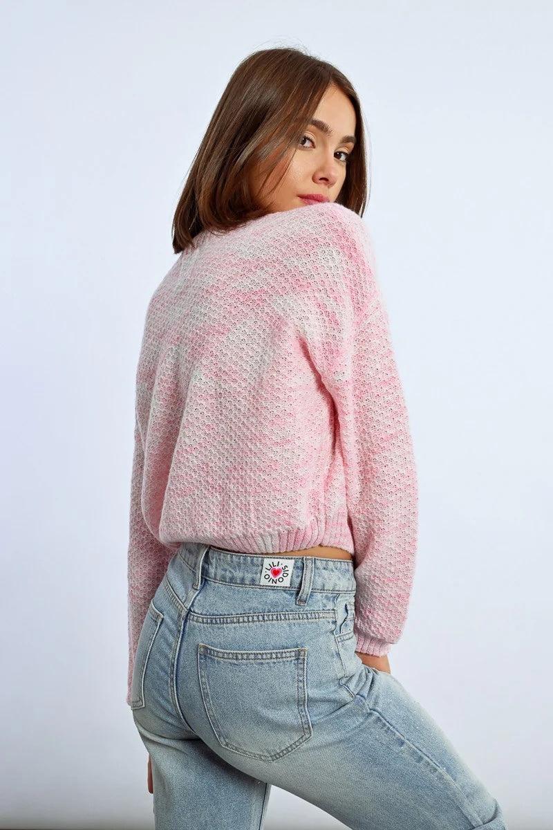 Cropped Knit Cardigan Product Image