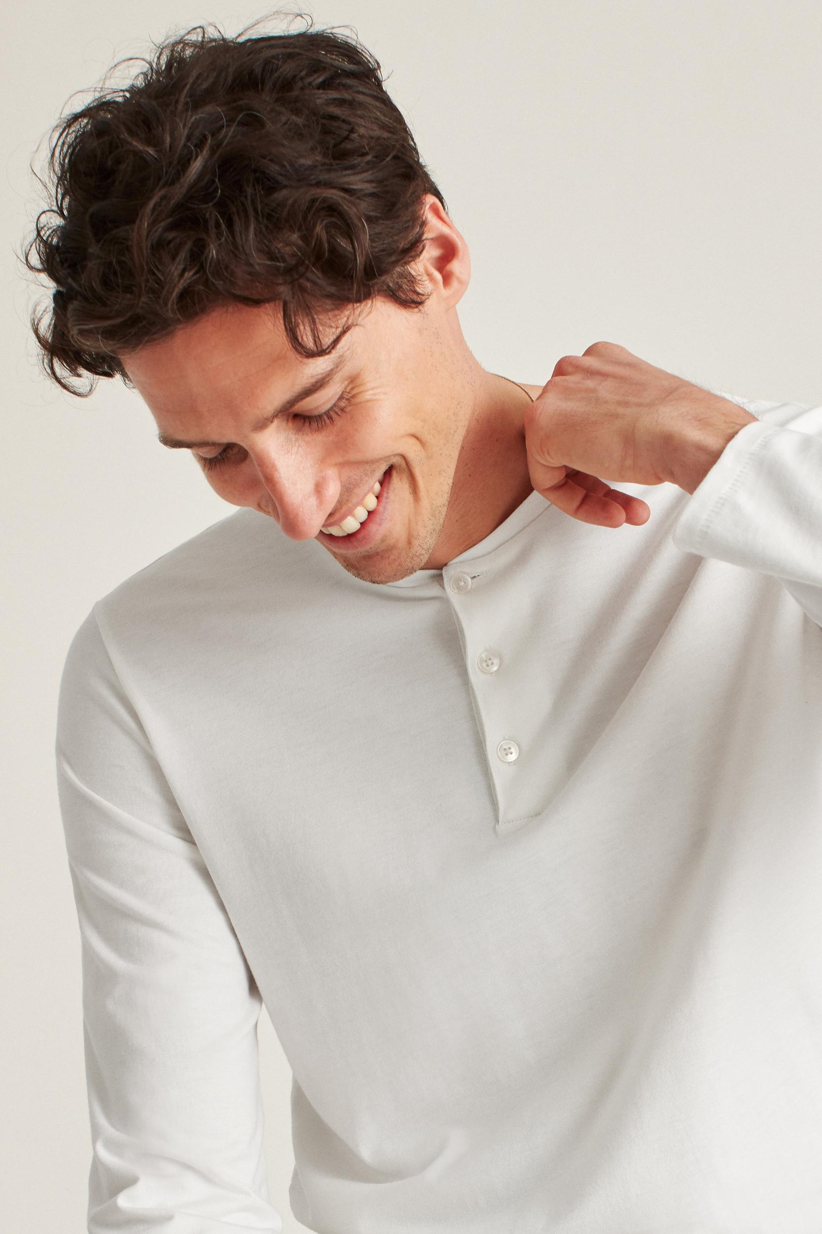 Pima Performance Long Sleeve Henley Product Image