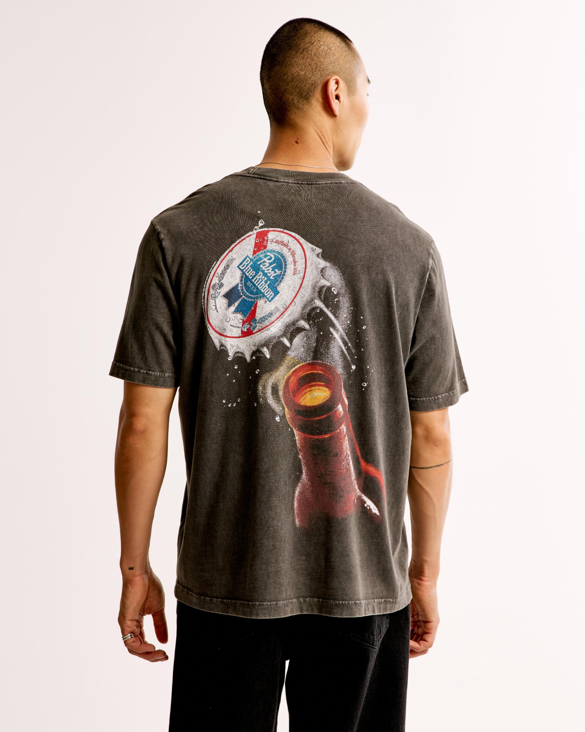 Pabst Blue Ribbon Vintage-Inspired Graphic Tee Product Image