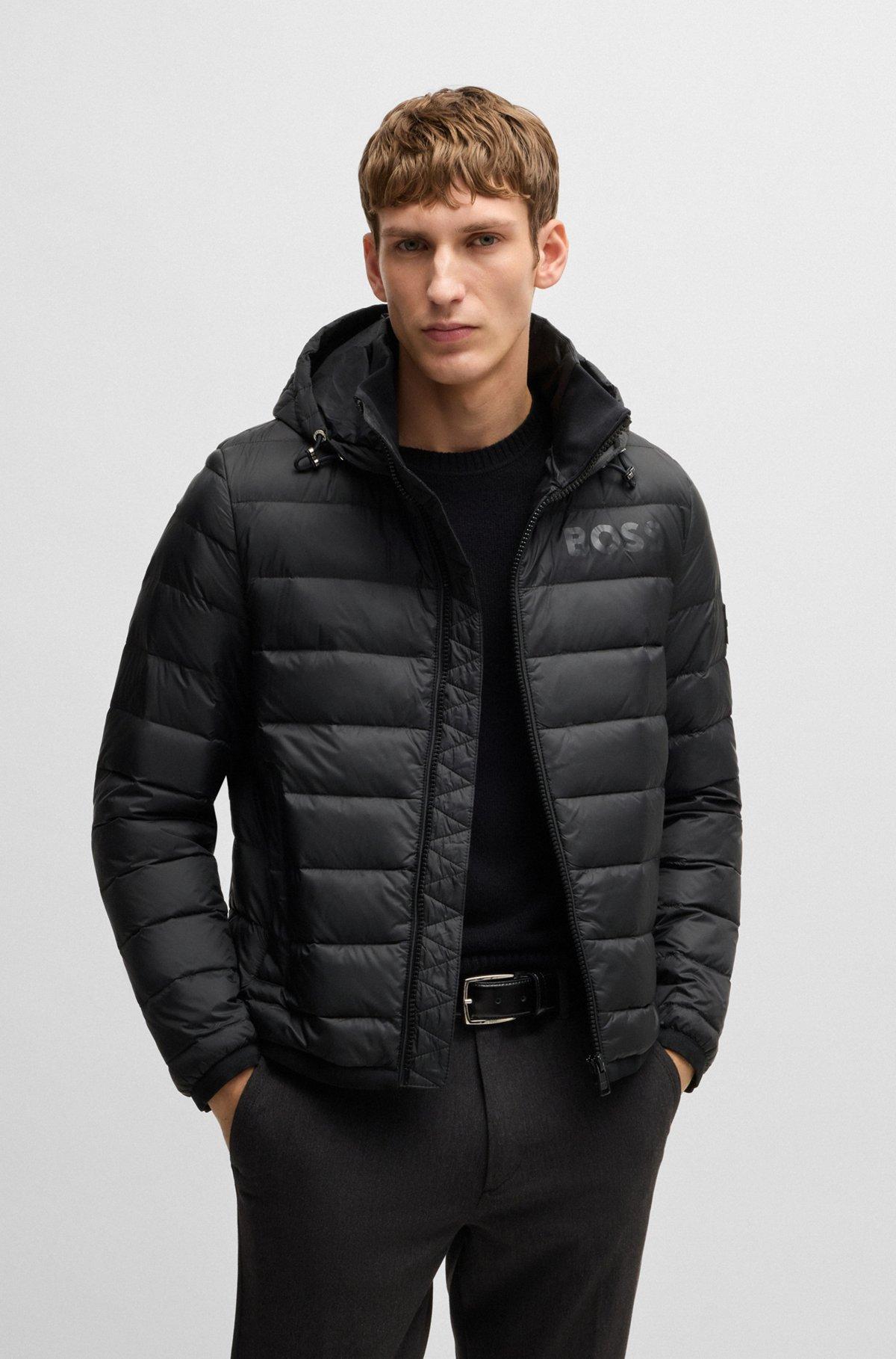 Water-repellent down jacket with tonal logo Product Image