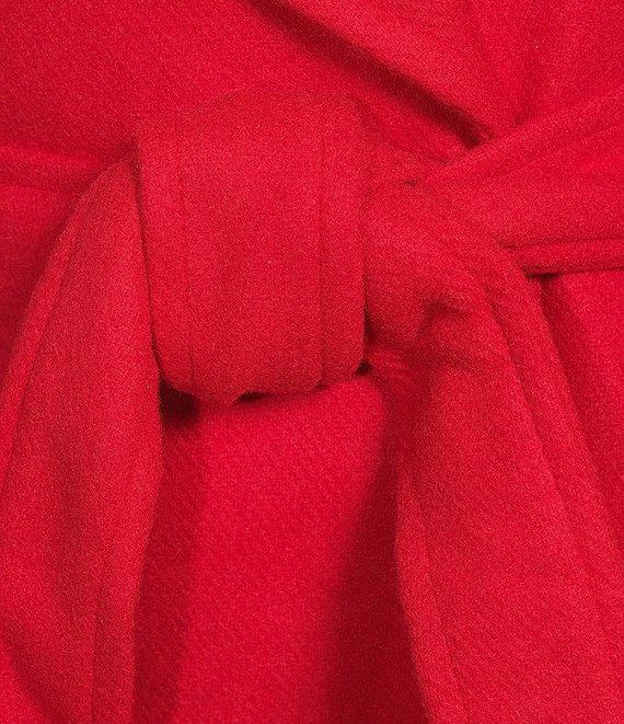 GB Brushed Notch Lapel Belted Trench Coat Product Image