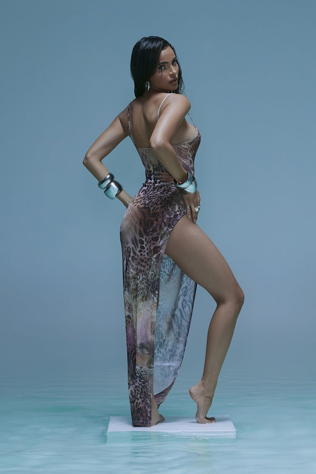 Safari Paradise Cover Up Maxi Dress - Brown/combo Product Image