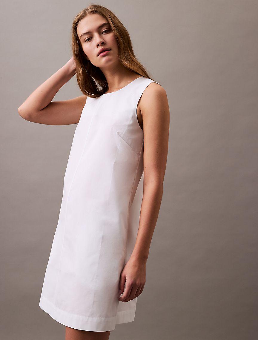 Cotton Poplin Sleeveless Mini Dress Product Image