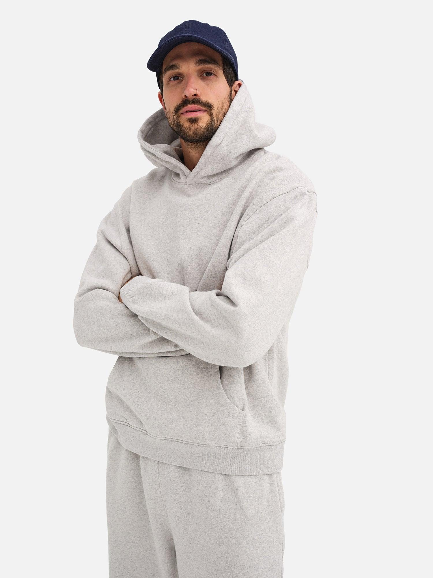 Men's Organic Fleece Hoodie Male Product Image