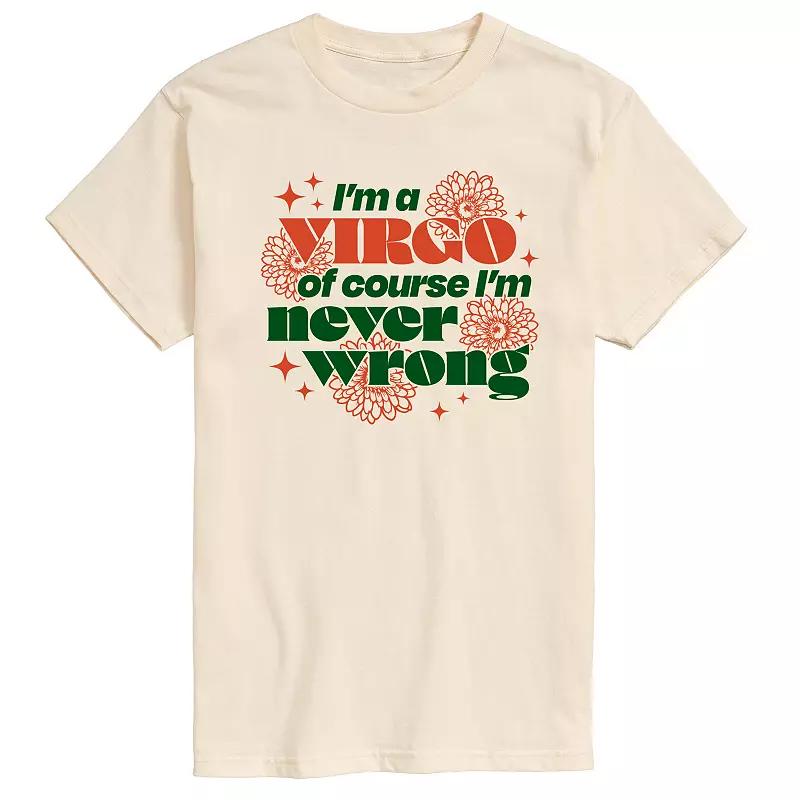 Mens Virgo Never Wrong Graphic Tee Ivory Product Image