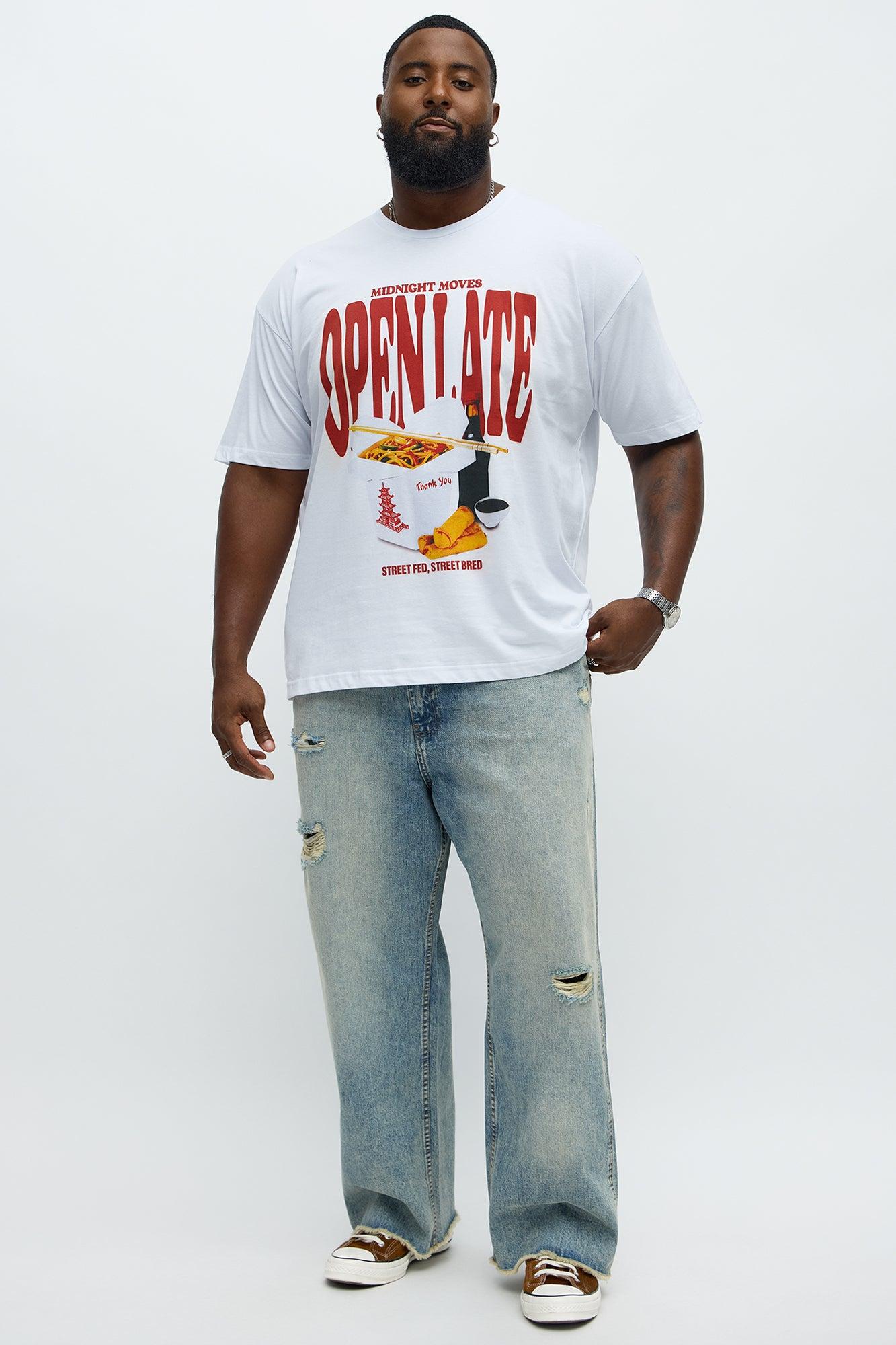 Midnight Open Late Short Sleeve Tee - White Male Product Image