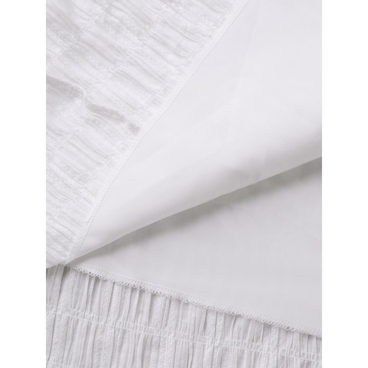 Plus Size Rayon Lace Cinched-Waist Midi Dress WhiteSmoke Women V-neck Half Sleeve Curvy BloomChic 26/4X Product Image