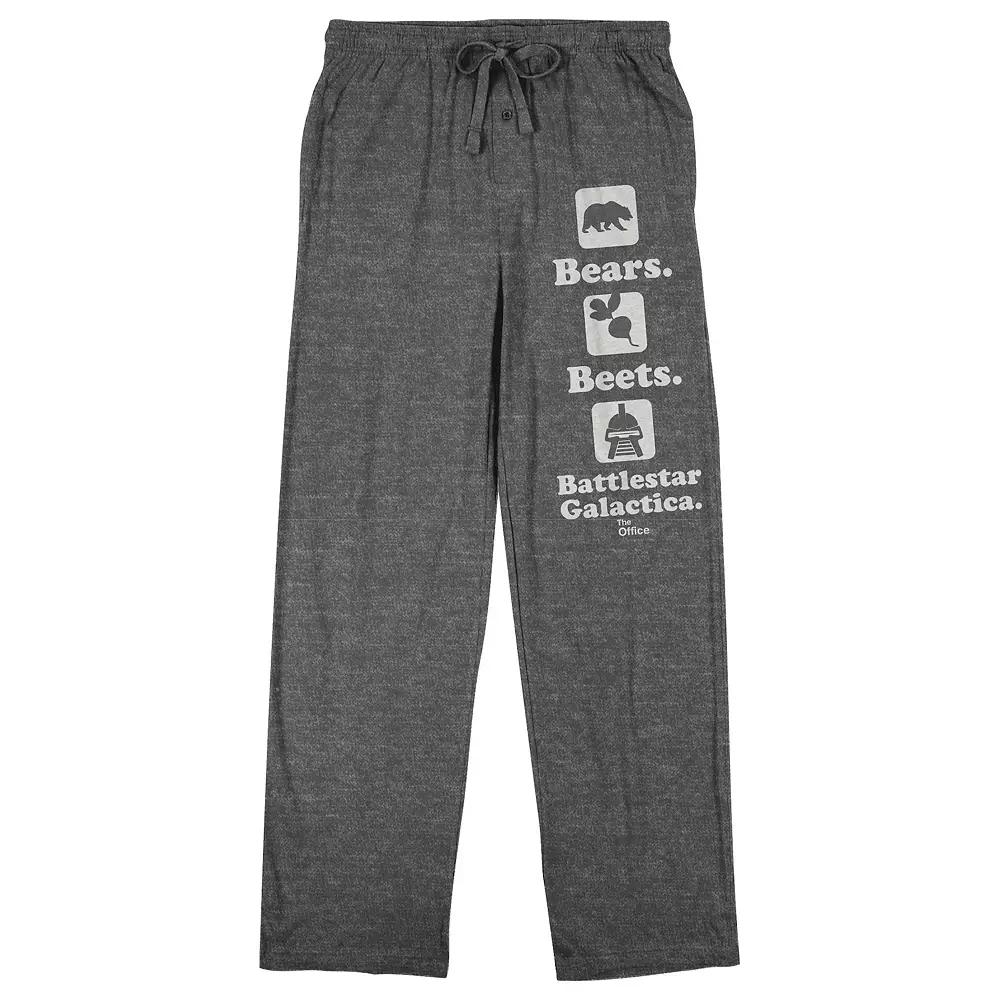 Men's The Office Icons Sleep Pants, Size: Medium, Black Product Image