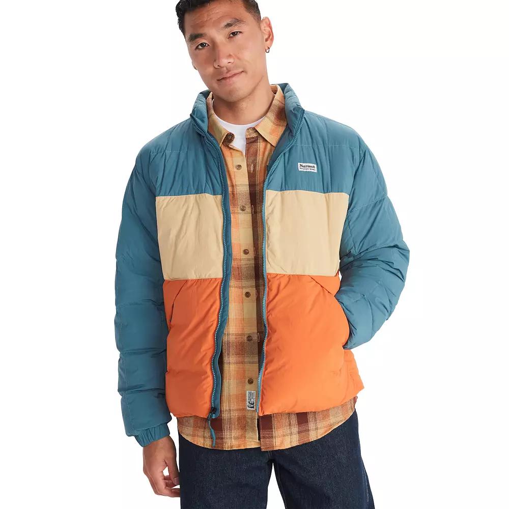 Men's Marmot Ares Colorblock Down Puffer Jacket, Size: Medium, Moon River Product Image