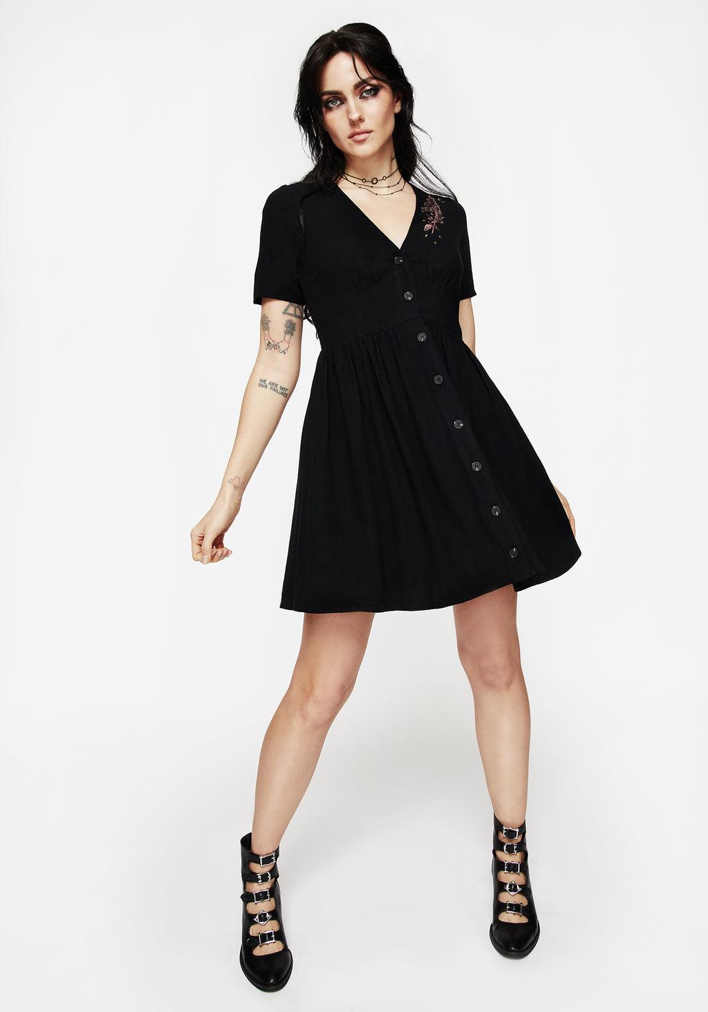 Foxglove V Neck Mini Dress Product Image