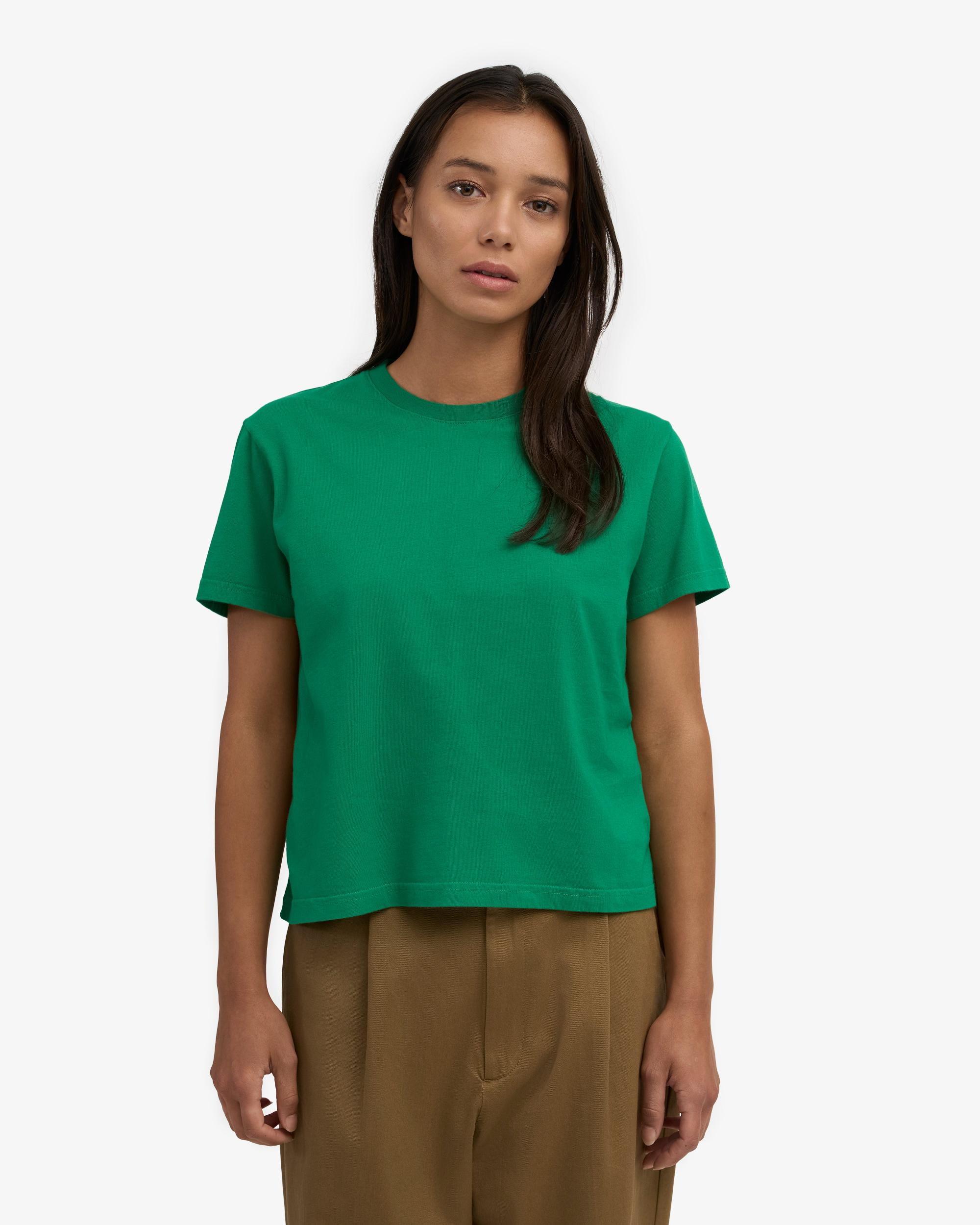 Organic Boxy Crop Tee - Red Tangerine Product Image