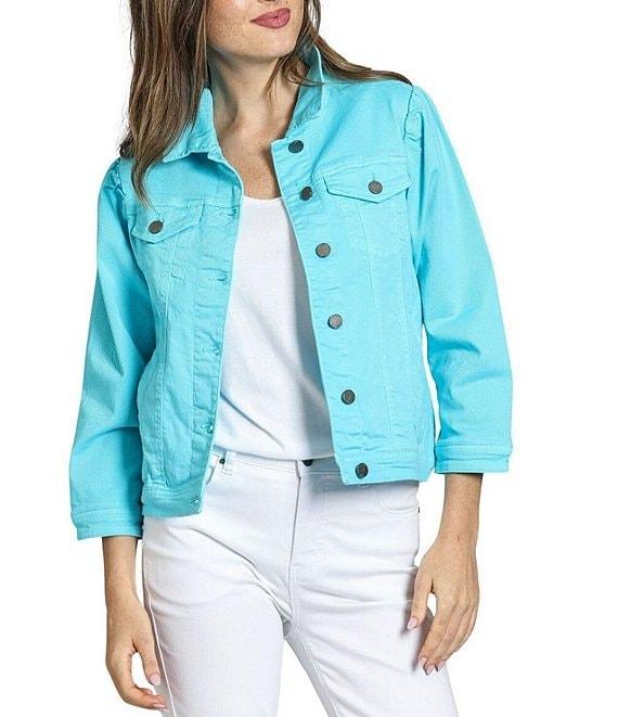 APNY Puff Sleeve Jean Jacket Product Image