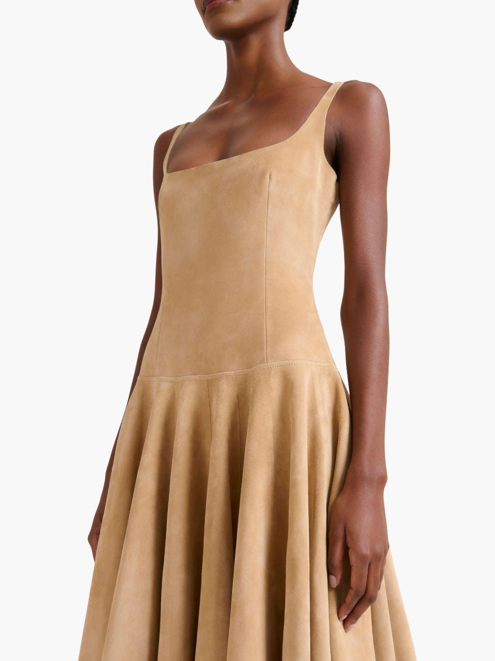 sleeveless A-line midi dress Product Image