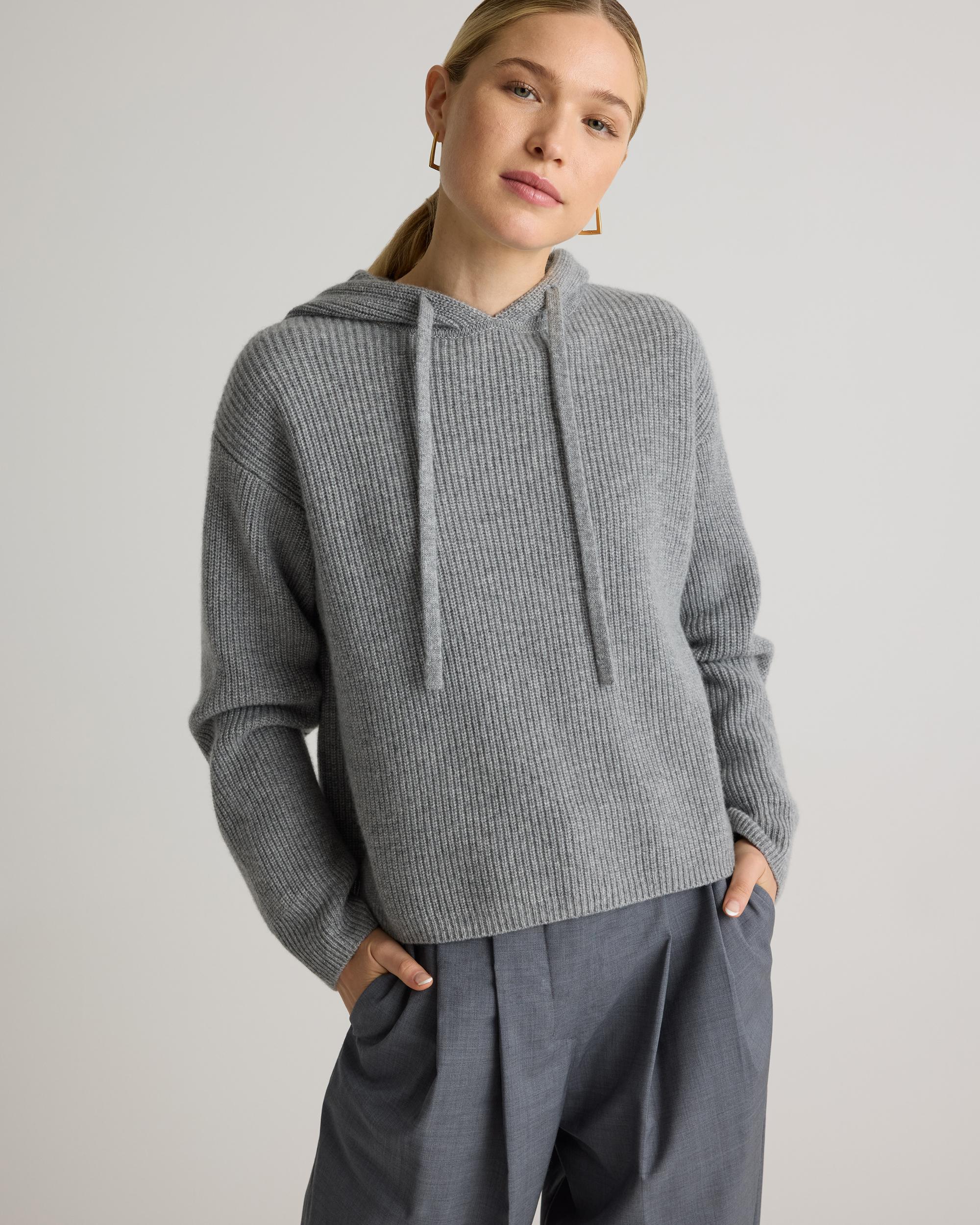 Quince | Women's Mongolian Cashmere Fisherman Crewneck Sweater Product Image