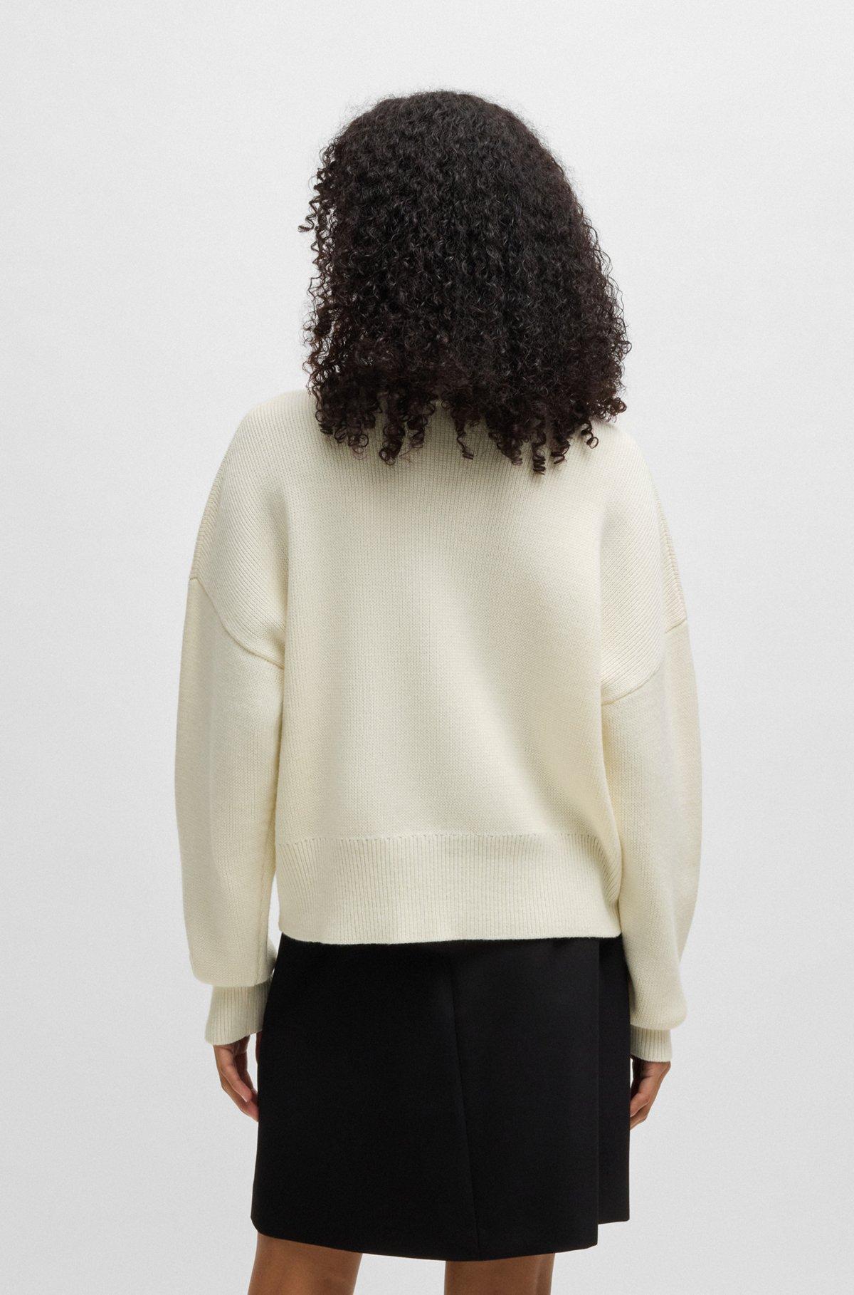 Relaxed-fit sweater with embossed logo Product Image
