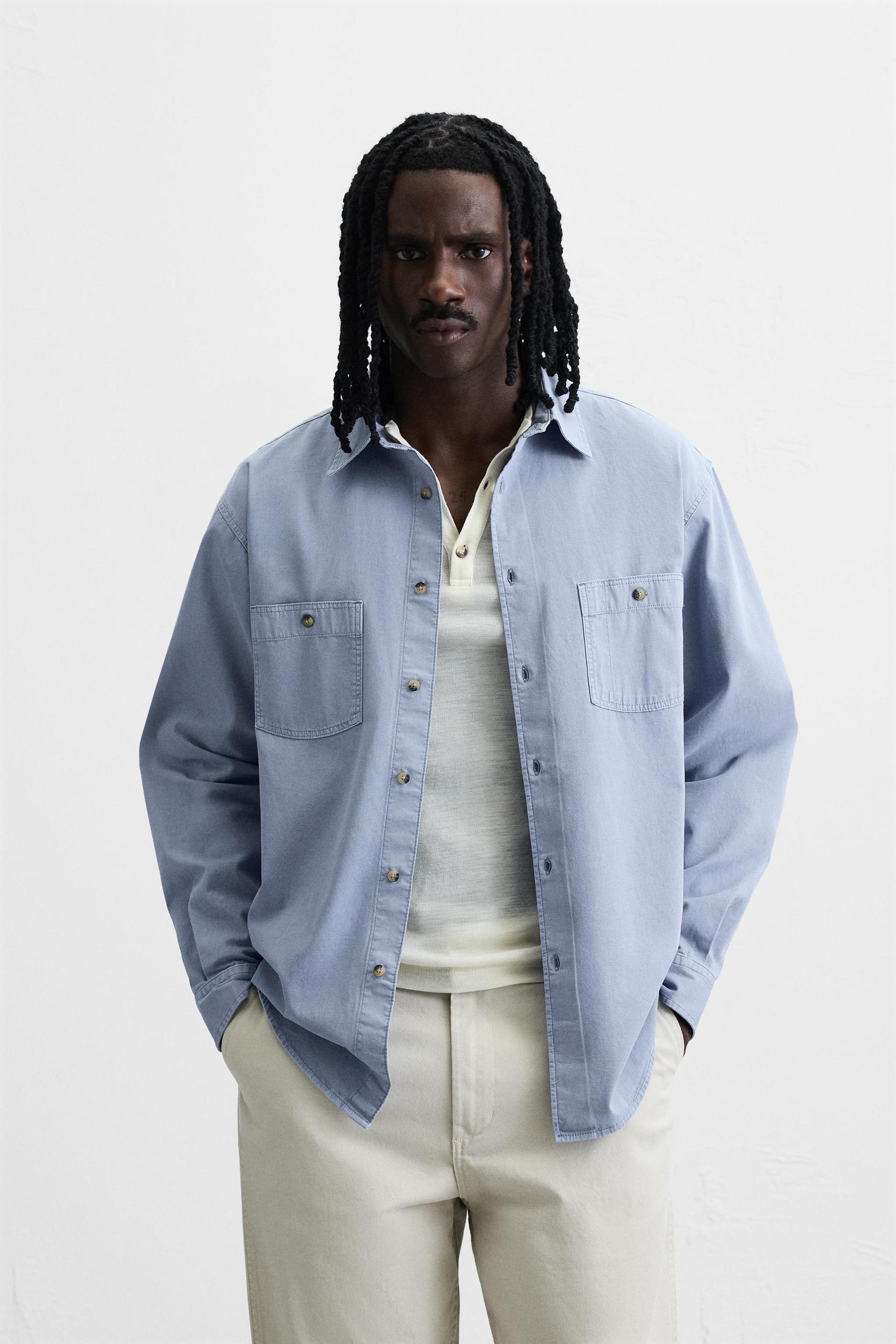 RELAXED FIT WASHED SHIRT Product Image