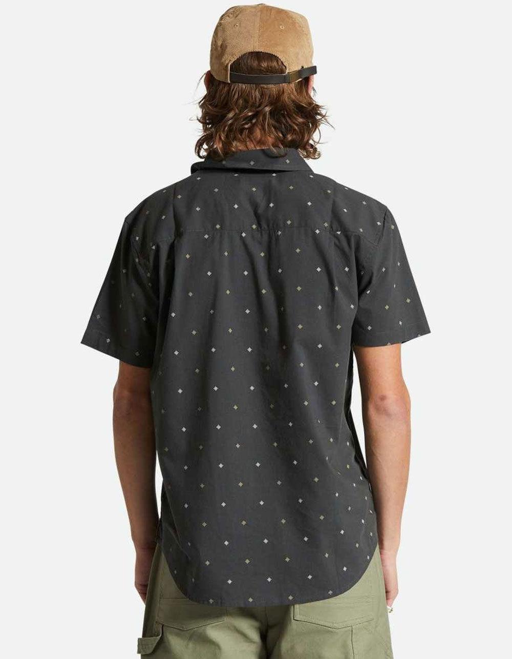 BRIXTON Charter Print Mens Button Up Shirt - BLACK Product Image