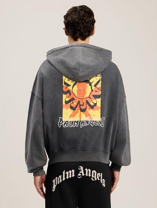 Palm Leaf Loose Zip Hoodie Product Image