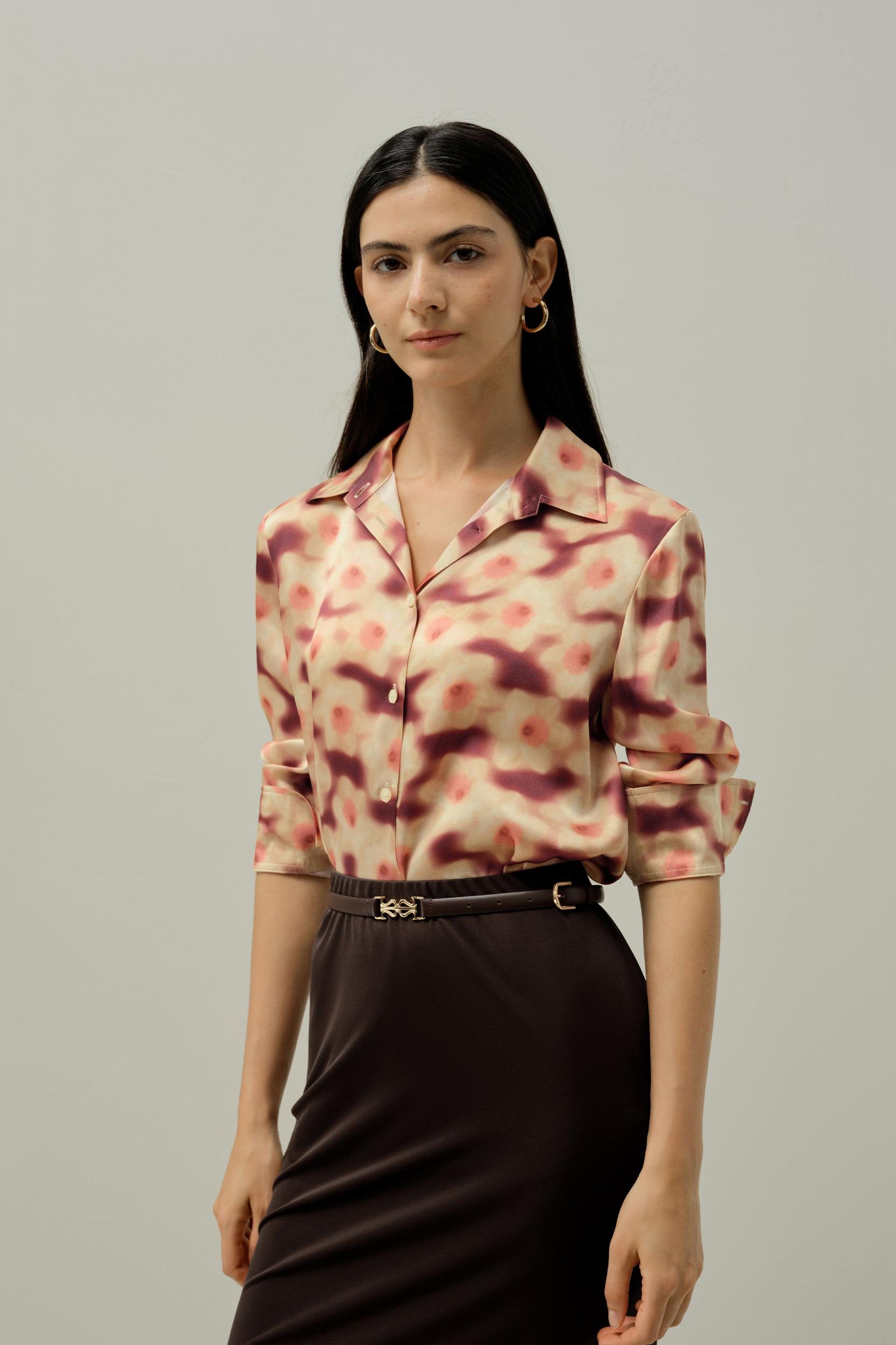 Daffodil Print Silk Blouse - Made With Liberty Fabric Product Image