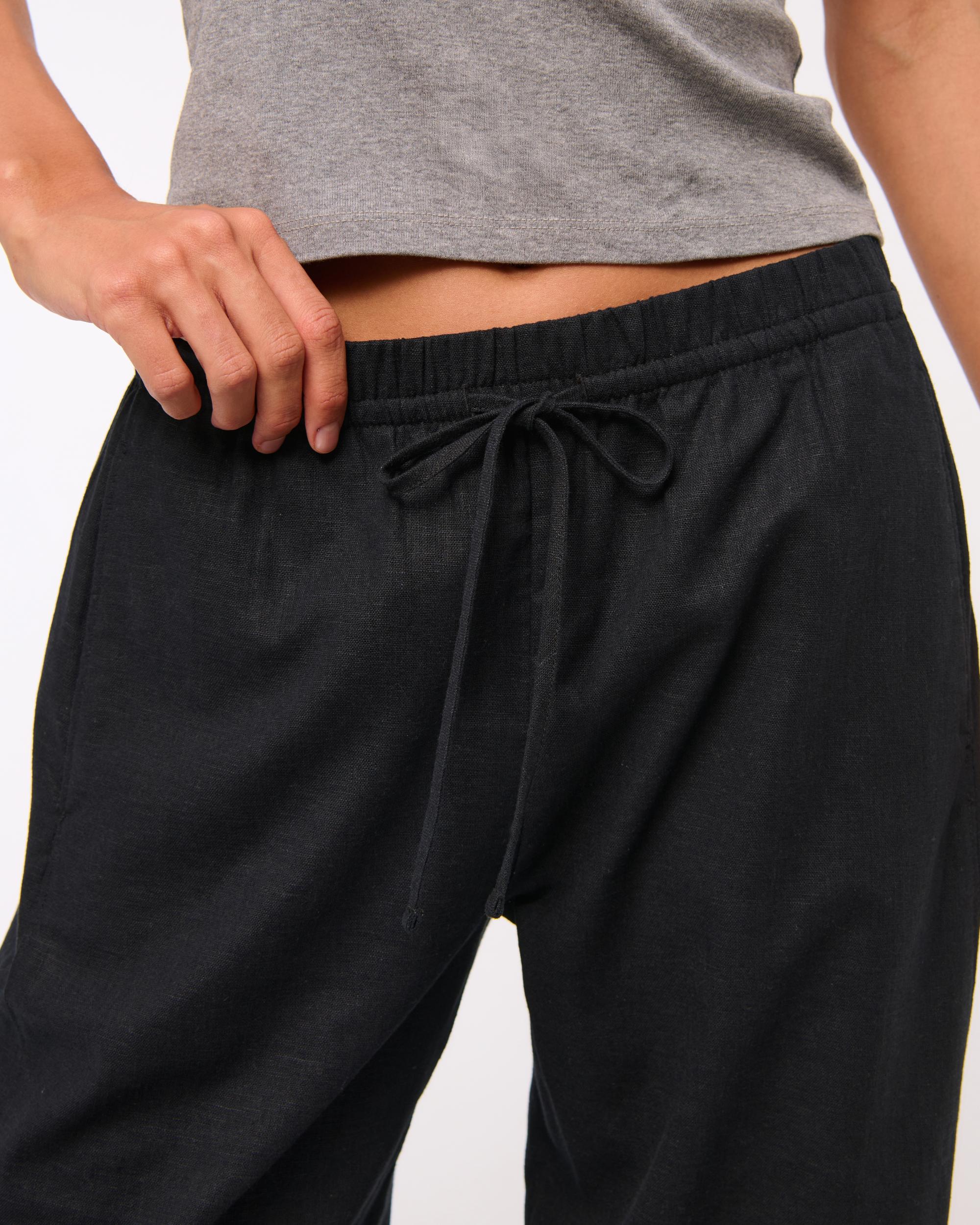 Linen-Blend Barrel Pull-On Pant Product Image