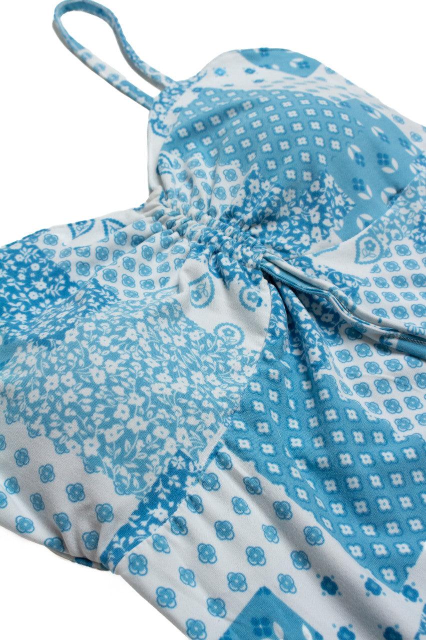 Patchwork Tie Front Dress Product Image