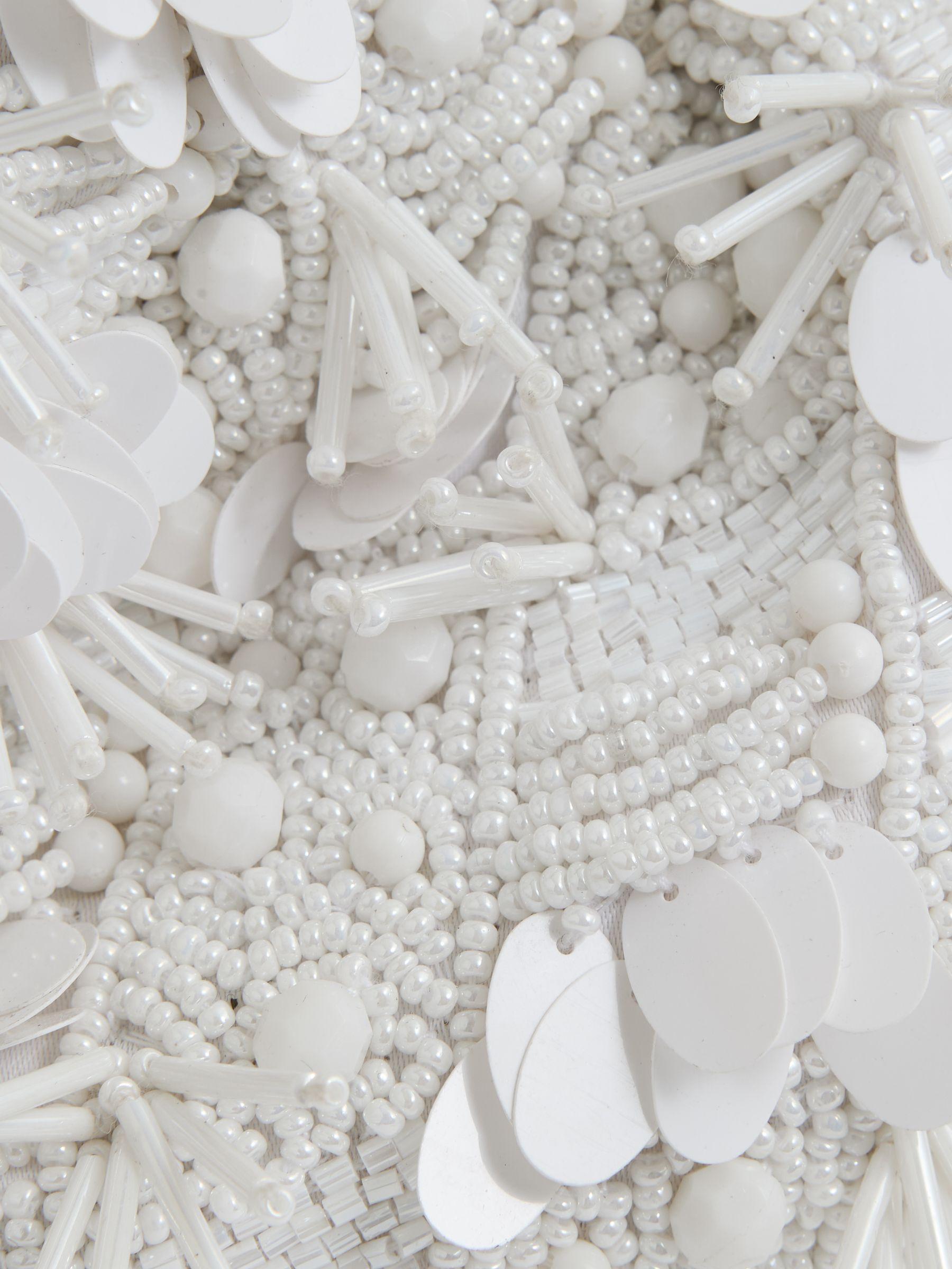 Embellished Clutch Bag in White Product Image