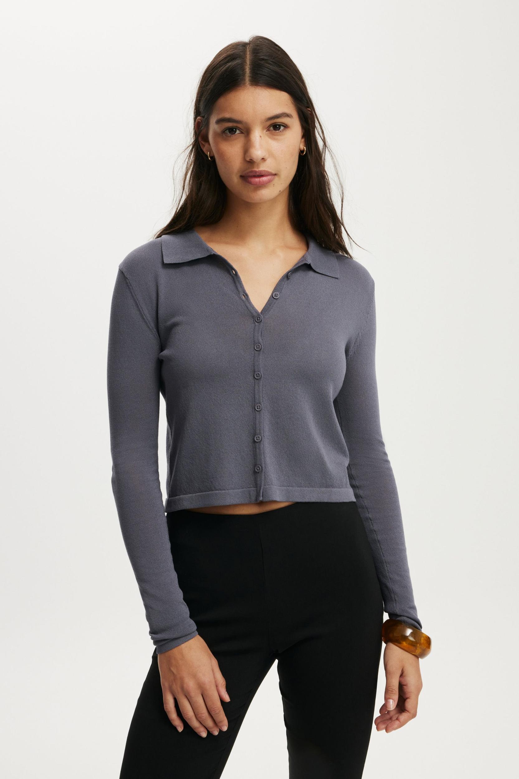 Cotton On Women - Knit Button Polo Long Sleeve Product Image