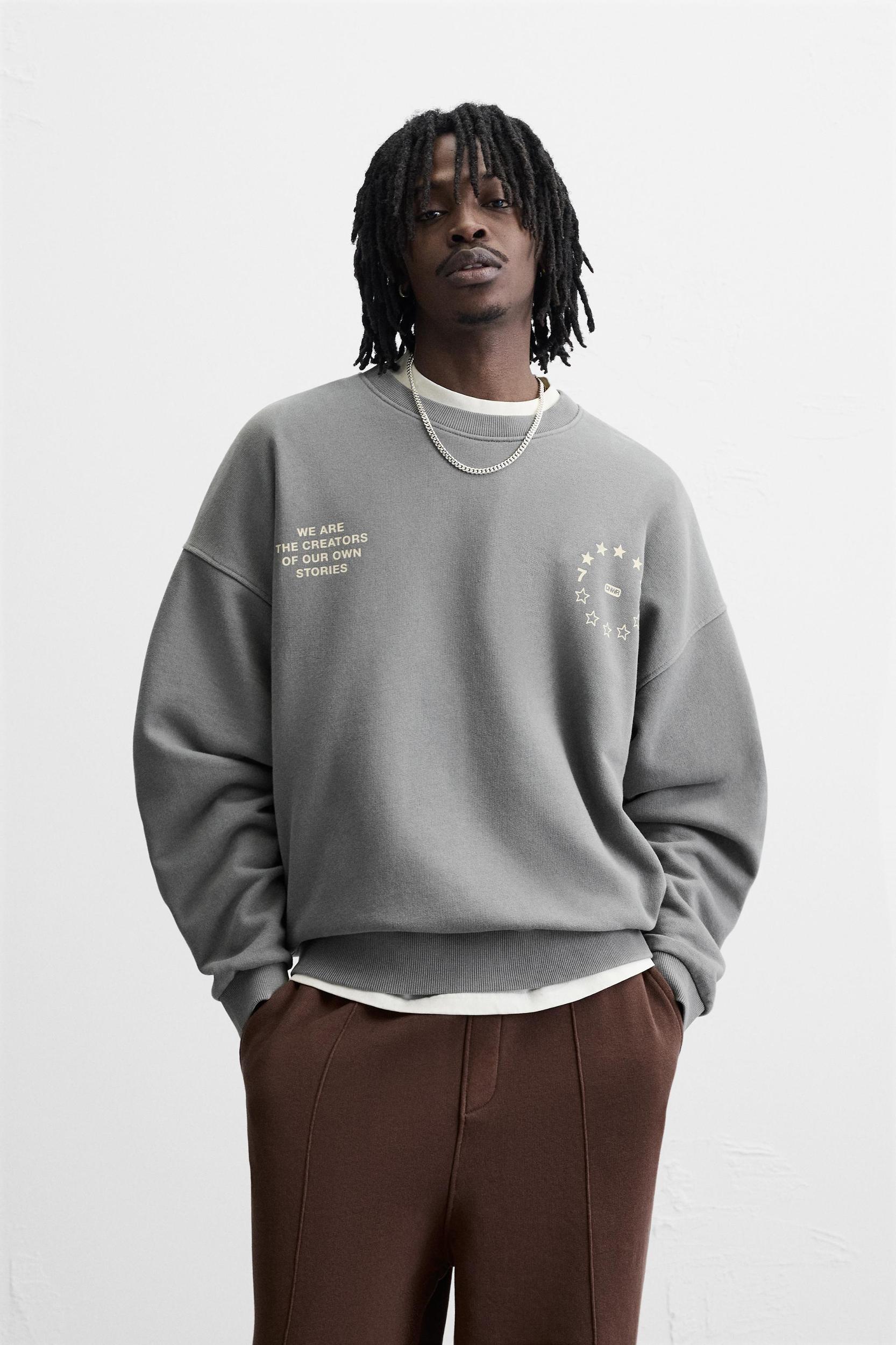 TEXT WASHED SWEATSHIRT Product Image