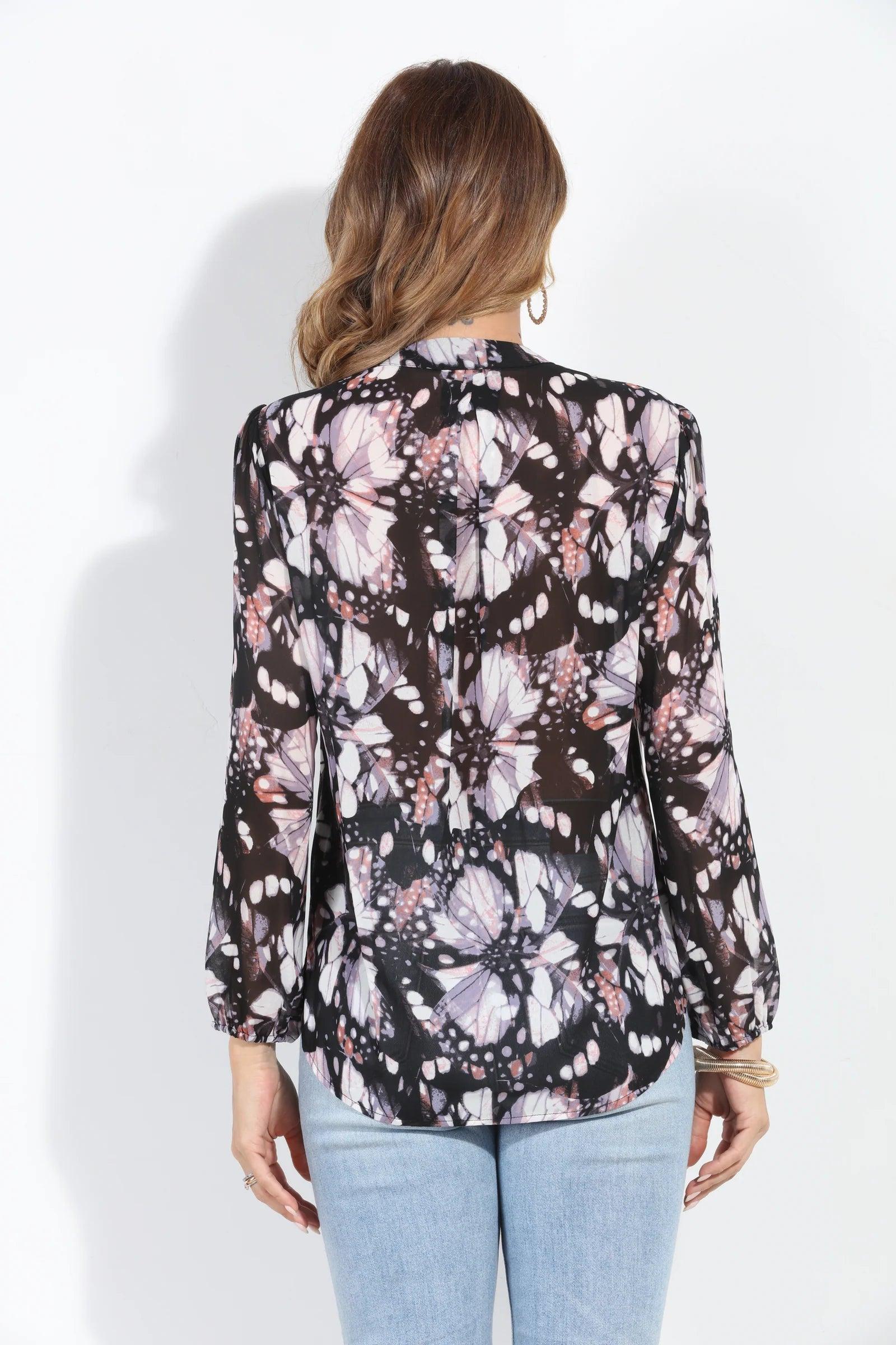 Chiffon Print Surplice Product Image